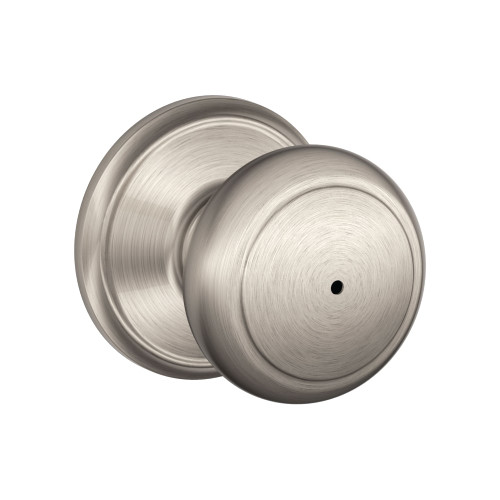 Schlage Residential F40 AND 619 Privacy Lock Andover Knob Satin Nickel
