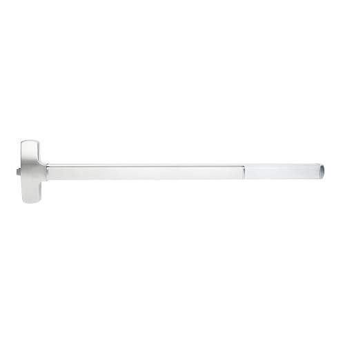 Falcon F-25-R-L-VR-S 4 32 RHR Fire Rated 25 Series Exit Device Rim with Vandal Resistant Trim Sutro Lever Design 4 Ft Device Bright Stainless Steel F-25-R-L-VR-S 4 32 RHR