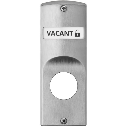 Sargent SA190 26D V50 Mortise Indicator Kit for Sectional Trim with Cylinder Prep Exterior Displays Vacant / Occupied in White & Red Text Satin Chrome Finish