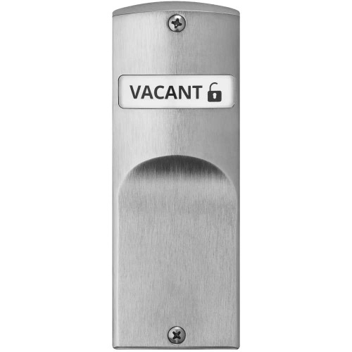 Sargent SA197 26D V50 Mortise Indicator Kit for Sectional Trim without Input Blank Exterior Displays Vacant / Occupied in White & Red Text Satin Chrome Finish SA197 26D V50
