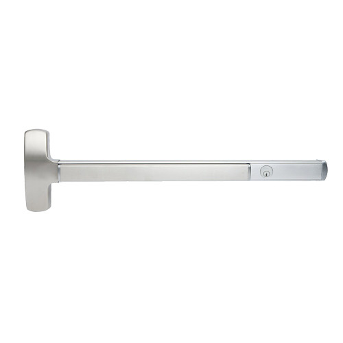 Falcon CD-25-M-EO-3-32D LHR 25 Series Exit Device Cylinder Dogging Mortis Exit Only 3 Ft Device Left Hand Reverse Satin Stainless Steel