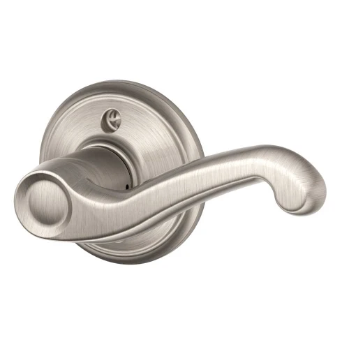 Schlage Residential F170 FLA 619 RH Grade 2 Single Dummy Flair Lever Satin Nickel Finish F170 FLA 619 RH