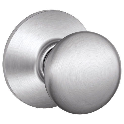 Schlage Residential F10 PLY 626 Passage Latch Plymouth Knob Satin Chrome