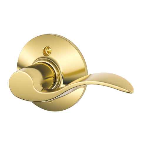 Schlage Residential F170 ACC 605 RH Grade 2 Single Dummy Accent Lever Bright Brass Finish