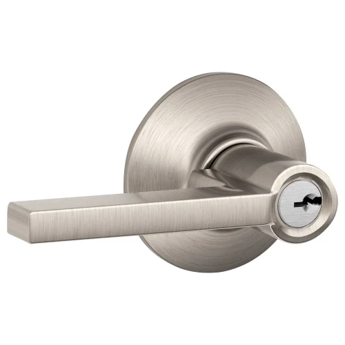 Schlage Residential F51A LAT 619 KD Entry Lock Latitude Lever Satin Nickel F51A LAT 619 KD
