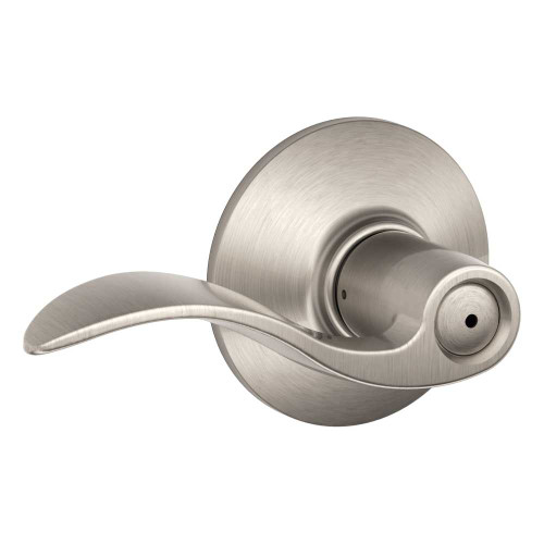 Schlage Residential F40 ACC 619 Grade 2 Privacy Lock Accent Lever Satin Nickel Finish F40 ACC 619