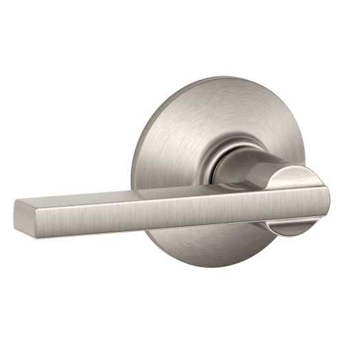 Schlage Residential F10F LAT 619 Grade 2 Passage Latch Fire Rated Latitude Lever Satin Nickel Finish F10F LAT 619