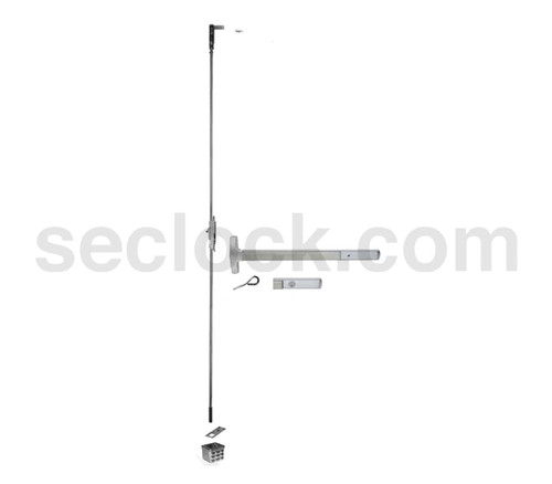 Falcon CD-24-C-L-NL-D 3 32D RHR Grade 1 Concealed Vertical Rod Exit Device Night Latch 36 Right-Hand Reverse Satin Stainless Steel Finish CD-24-C-L-NL-D 3 32D RHR