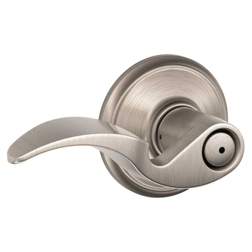 Schlage Residential F40 AVA 619 Grade 2 Privacy Lock Avanti Lever Satin Nickel Finish F40 AVA 619