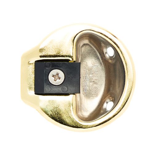 Schlage 10-058 605 Circular Adjustable Strike 1-3/4 Dia 1-7/32 Lip Bright Brass