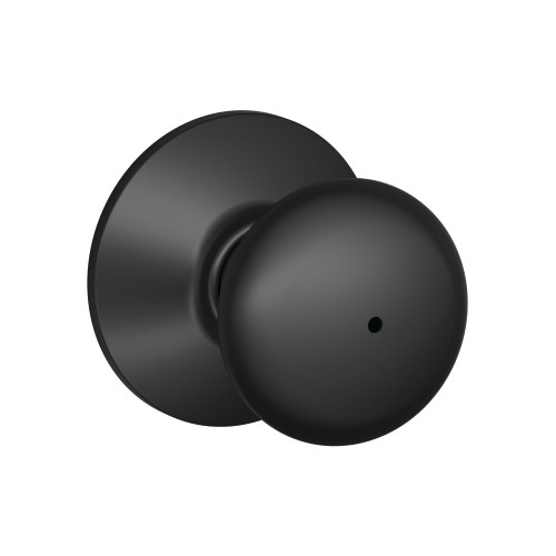 Schlage Residential F40 PLY 622 Privacy Lock Plymouth Knob Black