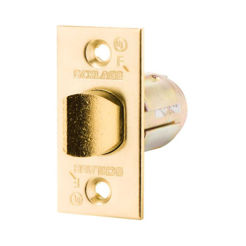 Schlage 11-116 605 Spring Latch A Series 2-3/4 Backset 1-1/8 x 2-1/4 Face Square Corner Bright Brass 11-116 605