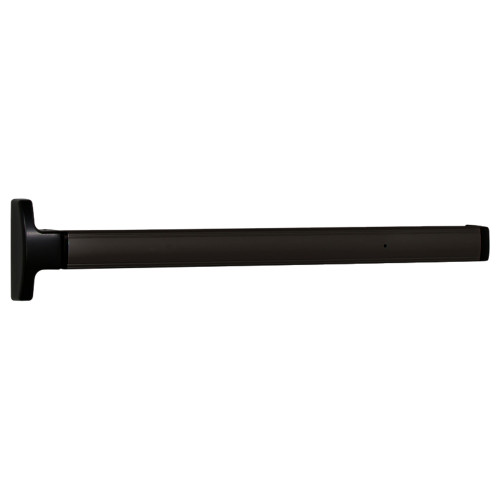 Falcon 1690EO 42IN DC35 Concealed Vertical Rod Pushpad Exit Device 42 In Exit Only Black Anodized Aluminum