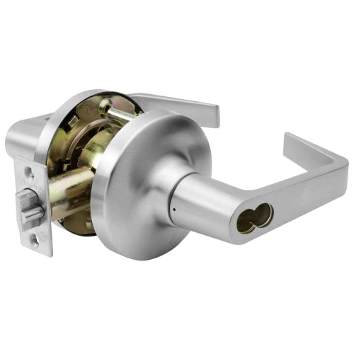 Arrow GL97-SR-26D-IC Grade 1 Classroom Security Cylindrical Lock Free-Wheeling Sierra Lever SFIC Less Core Satin Chrome Finish Non-handed GL97-SR-26D-IC