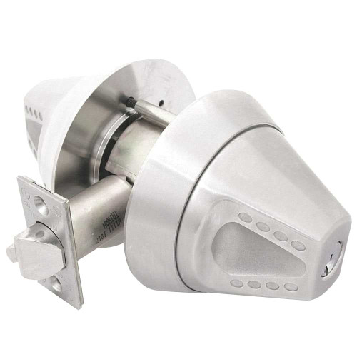 TownSteel CRX-K-86-630 Heavy Duty Ligature Resistant Knob Grade 1 Storeroom Keyed ANSI 2-3/4 In Backset Schlage C Keyway Satin Stainless Steel CRX-K-86-630