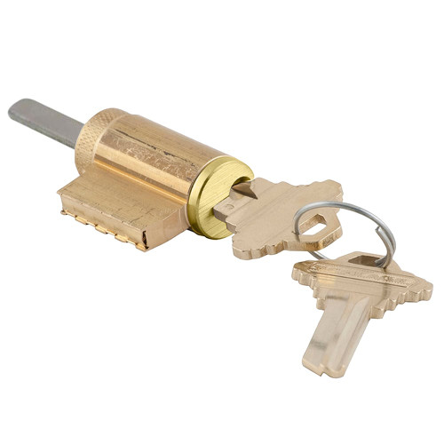 Schlage 23-065 CE 606 Key-in-Lever Cylinder 6-pin CE Keyway Keyed Different 2 Keys Satin Brass Finish Non-handed