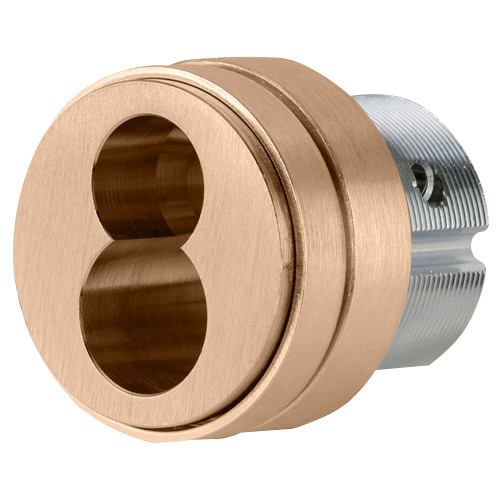 Schlage 26-064 612 1-1/2 In FSIC Mortise Housing Straight Cam Compression Ring & Spring Satin Bronze Clear Coated Finish Non-handed