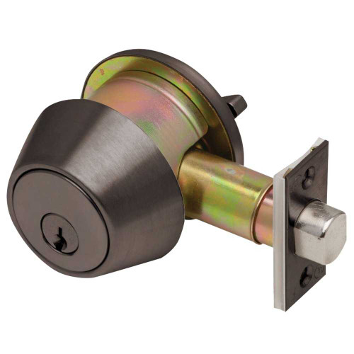 Dexter DB2000-SCT-613-KDC Grade 2 Single Cylinder Deadbolt 2-3/8 or 2-3/4 Adjustable Backset Conventional Cylinder Dark Oxidized Satin Bronze Oil Rubbed Finish Non-Handed DB2000-SCT-613-KDC