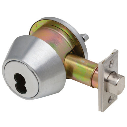 Dexter DB2000-SCT-626-SFIC Grade 2 Single Cylinder Deadbolt 2-3/8 or 2-3/4 Adjustable Backset SFIC Prep Less Core Satin Chrome Finish Non-Handed