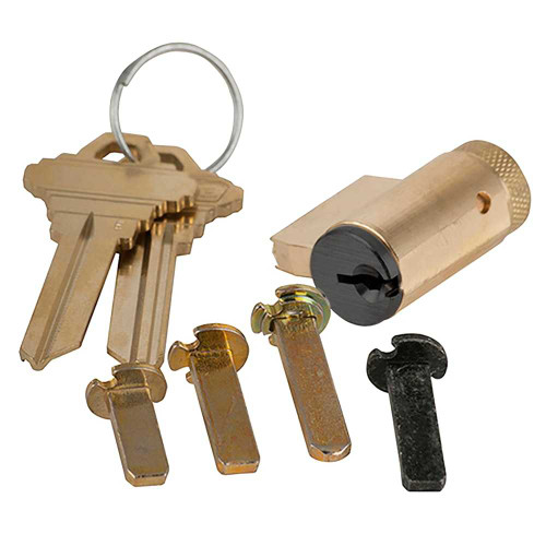 Schlage 40-100 C123 622 Key-in-Lever Cylinder 6-pin C123 Keyway Keyed Different 2 Keys Flat Black Coated Finish Non-handed 40-100 C123 622