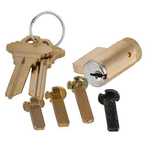 Schlage 40-100 C123 626 Key-in-Lever Cylinder 6-pin C123 Keyway 0 Bitted 2 Keys Satin Chrome Finish Non-handed 40-100 C123 626
