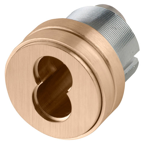 Schlage 80-101 612 1-3/8 In SFIC Mortise Housing Schlage L Cam Compression Ring Spring 1/4 In Blocking Ring Satin Bronze Clear Coated Finish Non-handed