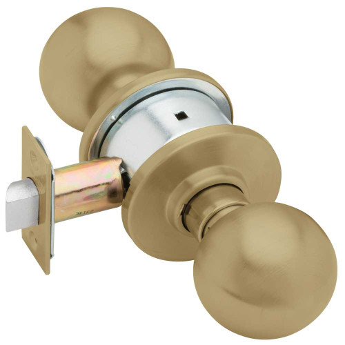 Schlage A10S ORB 609 Grade 2 Passage Cylindrical Lock Orbit Knob Non-Keyed Antique Brass Finish Non-handed A10S ORB 609