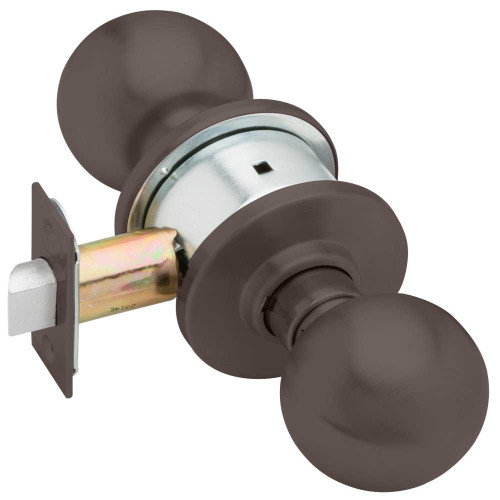 Schlage A10S ORB 643E Grade 2 Passage Cylindrical Lock Orbit Knob Non-Keyed Aged Bronze Finish Non-handed A10S ORB 643E