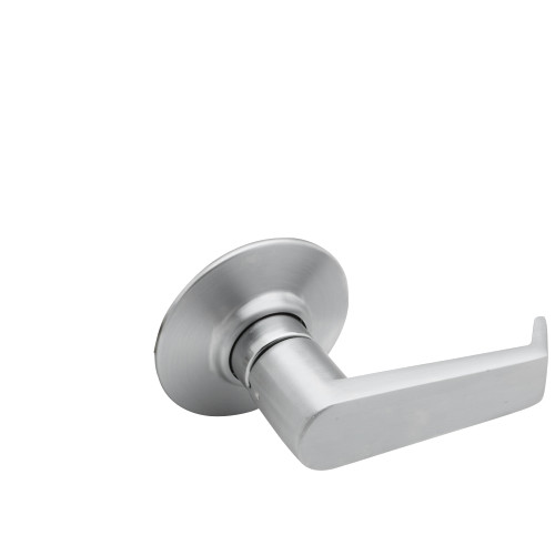 Schlage A25D LEV 626 Grade 2 Backplate Exit Cylindrical Lock Levon Lever Non-Keyed Satin Chrome Finish Non-handed A25D LEV 626