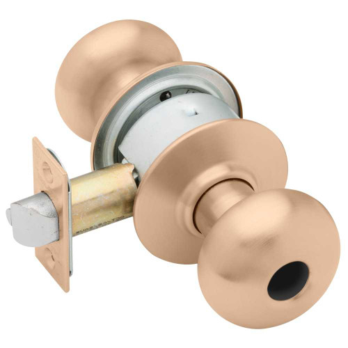 Schlage A53LD PLY 612 Grade 2 Entrance Cylindrical Lock Plymouth Knob Conventional Less Cylinder Satin Bronze Finish Non-handed A53LD PLY 612