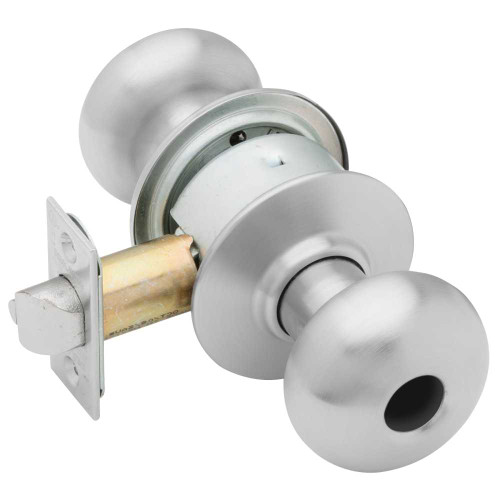 Schlage A70LD PLY 626 Grade 2 Classroom Cylindrical Lock Plymouth Knob Conventional Less Cylinder Satin Chrome Finish Non-handed A70LD PLY 626