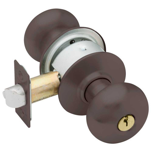 Schlage A70PD PLY 613 Grade 2 Classroom Cylindrical Lock Plymouth Knob Conventional Cylinder Oil-Rubbed Bronze Finish Non-handed A70PD PLY 613
