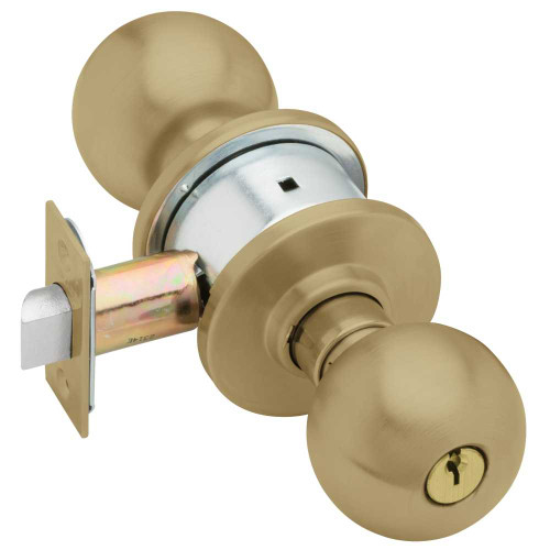Schlage A80PD ORB 609 Grade 2 Storeroom Cylindrical Lock Orbit Knob Conventional Cylinder Antique Brass Finish Non-handed A80PD ORB 609