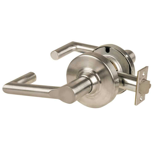 Schlage ALX10 BRK 619 Grade 2 Passage Cylindrical Lock with Field Selectable Vandlgard Boardwalk Lever Non-Keyed Satin Nickel Finish Non-handed ALX10 BRK 619