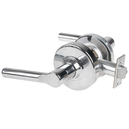 Schlage ALX10 BRW 625 Grade 2 Passage Cylindrical Lock with Field Selectable Vandlgard Broadway Lever Non-Keyed Bright Chrome Finish Non-handed ALX10 BRW 625
