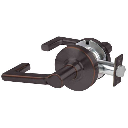 Schlage ALX10 LON 643E Grade 2 Passage Cylindrical Lock with Field Selectable Vandlgard Longitude Lever Non-Keyed Aged Bronze Finish Non-handed ALX10 LON 643E