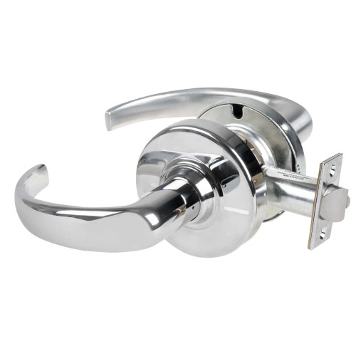 Schlage ALX10 SPA 625 Grade 2 Passage Cylindrical Lock with Field Selectable Vandlgard Sparta Lever Non-Keyed Bright Chrome Finish Non-handed ALX10 SPA 625