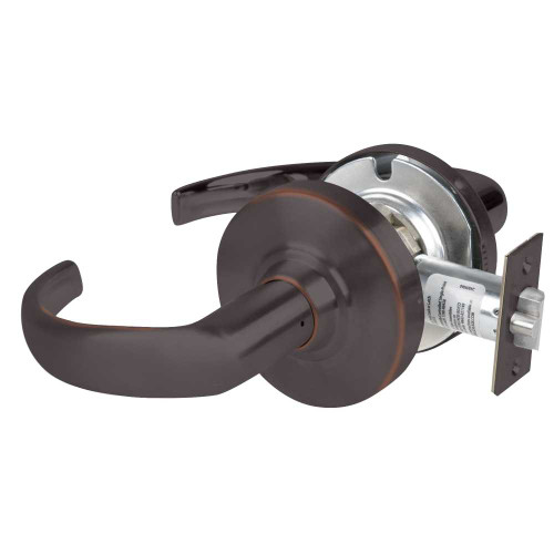 Schlage ALX10 SPA 643E Grade 2 Passage Cylindrical Lock with Field Selectable Vandlgard Sparta Lever Non-Keyed Aged Bronze Finish Non-handed ALX10 SPA 643E