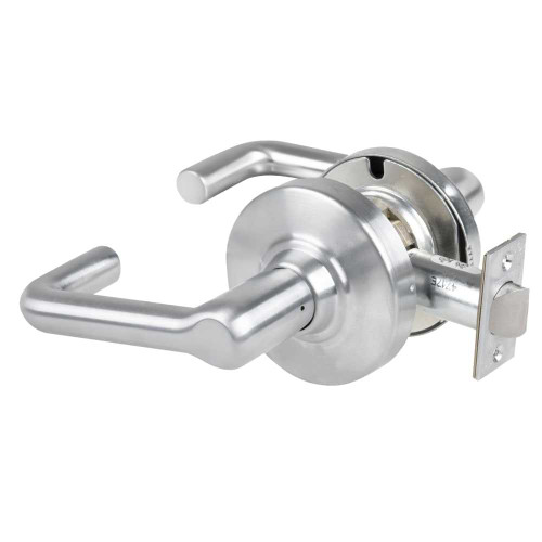 Schlage ALX10 TLR 626 Grade 2 Passage Cylindrical Lock with Field Selectable Vandlgard Tubular Lever Non-Keyed Satin Chrome Finish Non-handed ALX10 TLR 626