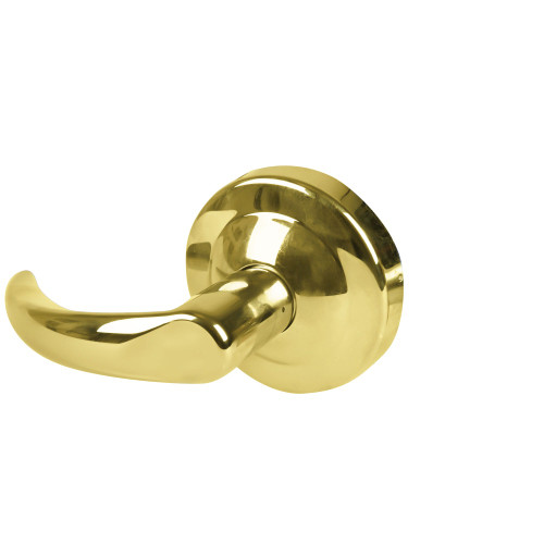 Schlage ALX172 OME 605 Grade 2 Double Dummy Cylindrical Lock with Field Selectable Vandlgard Omega Lever Non-Keyed Bright Brass Finish Non-handed