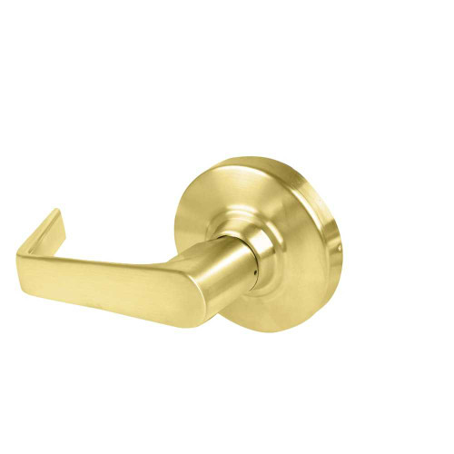 Schlage ALX172 SAT 606 Grade 2 Double Dummy Cylindrical Lock with Field Selectable Vandlgard Saturn Lever Non-Keyed Satin Brass Finish Non-handed ALX172 SAT 606