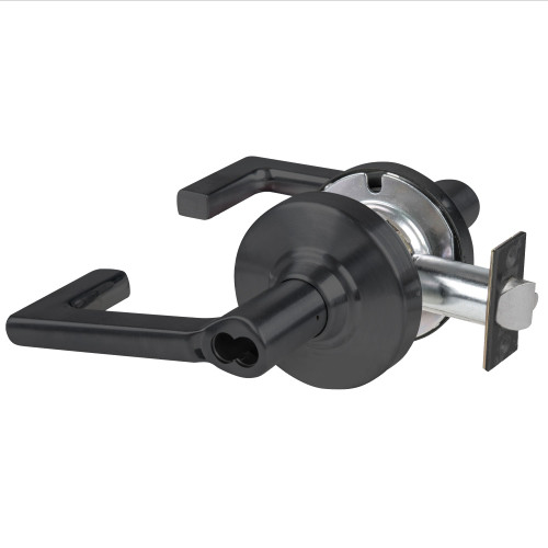 Schlage ALX50B LON 622 Grade 2 Office Cylindrical Lock with Field Selectable Vandlgard Longitude Lever SFIC Less Core Matte Black Finish Non-handed
