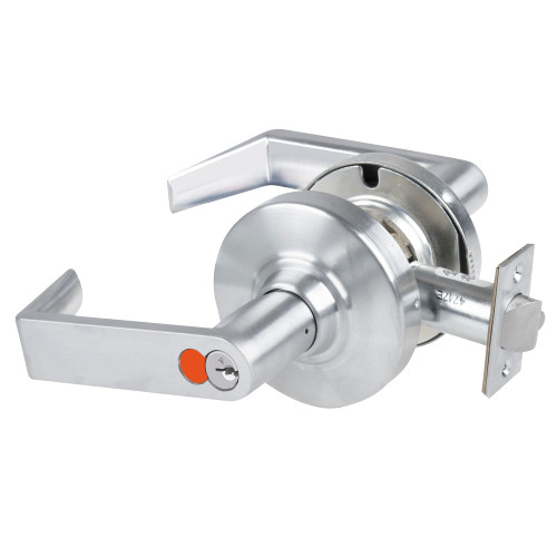 Schlage ALX50H RHO 626 Grade 2 Office Cylindrical Lock with Field Selectable Vandlgard Rhodes Lever SFIC Construction Core Satin Chrome Finish Non-handed