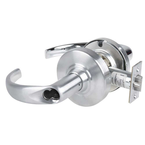Schlage ALX70J SPA 626 Grade 2 Classroom Cylindrical Lock with Field Selectable Vandlgard Sparta Lever FSIC Less Core Satin Chrome Finish Non-handed ALX70J SPA 626