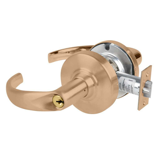 Schlage ALX70P SPA 612 Grade 2 Classroom Cylindrical Lock with Field Selectable Vandlgard Sparta Lever Conventional Cylinder Satin Bronze Finish Non-handed ALX70P SPA 612