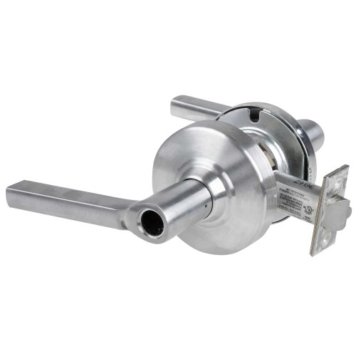 Schlage ALX80L LAT 626 Grade 2 Storeroom Cylindrical Lock with Field Selectable Vandlgard Latitude Lever Conventional Less Cylinder Satin Chrome Finish Non-handed ALX80L LAT 626