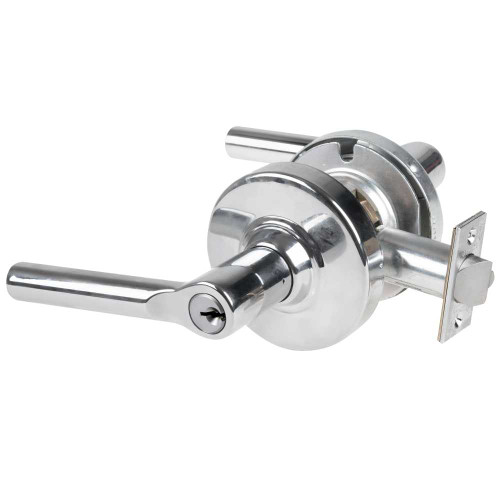 Schlage ALX80P BRW 625 Grade 2 Storeroom Cylindrical Lock with Field Selectable Vandlgard Broadway Lever Conventional Cylinder Bright Chrome Finish Non-handed ALX80P BRW 625
