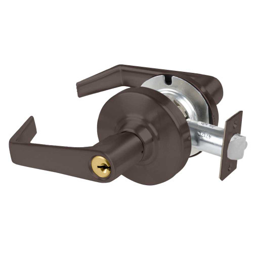 Schlage ALX80P SAT 613 Grade 2 Storeroom Cylindrical Lock with Field Selectable Vandlgard Saturn Lever Conventional Cylinder Oil-Rubbed Bronze Finish Non-handed ALX80P SAT 613