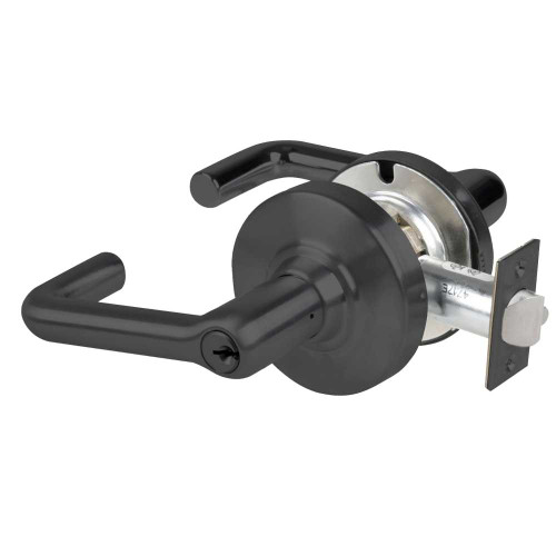 Schlage ALX80P TLR 622 Grade 2 Storeroom Cylindrical Lock with Field Selectable Vandlgard Tubular Lever Conventional Cylinder Matte Black Finish Non-handed ALX80P TLR 622