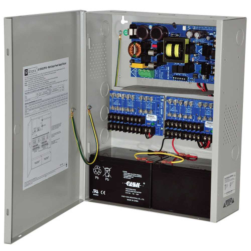 Altronix AL1024ULXPD16 Power Supply/Charger Input 115VAC 60Hz at 42A 16 Fused Outputs 24VDC at 10A Grey Enclosure AL1024ULXPD16